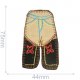 Applicatie broek 44x75mm bruin-beige  102-120