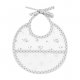 DMC Baby Stars geboorte slabbetje 21x19cm grijs  RS2624-GRIJS