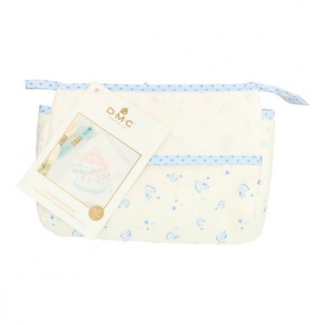 DMC Baby Stars toilettas blauw 18x9cm  RS2627-BLAUW