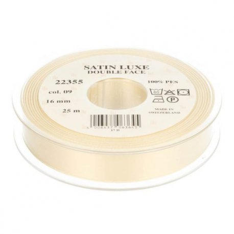 Satijn Luxe  Double Face band - Lint Creme 0009