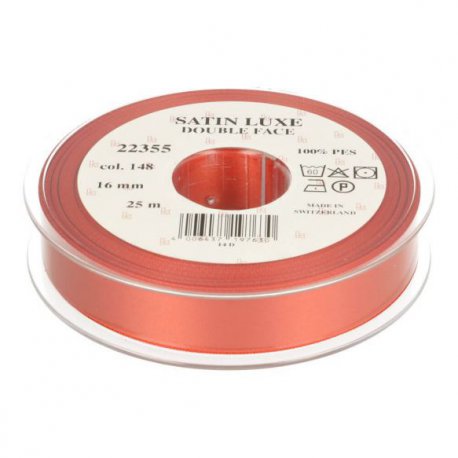 Satijn Luxe  Double Face band - Lint Rood 0148