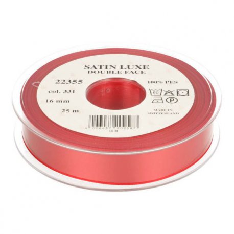 Satijn Luxe  Double Face band - Lint Rood 0331