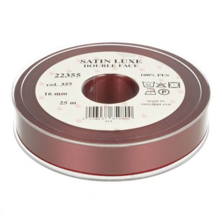 Satijn Luxe  Double Face band - Lint Rood 0357