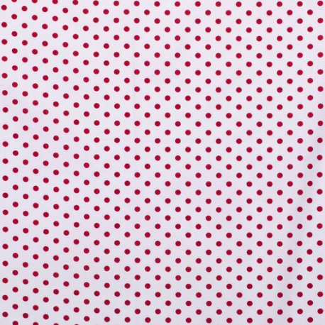 Poplin Katoen met Stippen 05570 wit 050