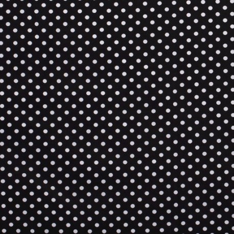 Poplin Katoen met Stippen 05570 zwart 069