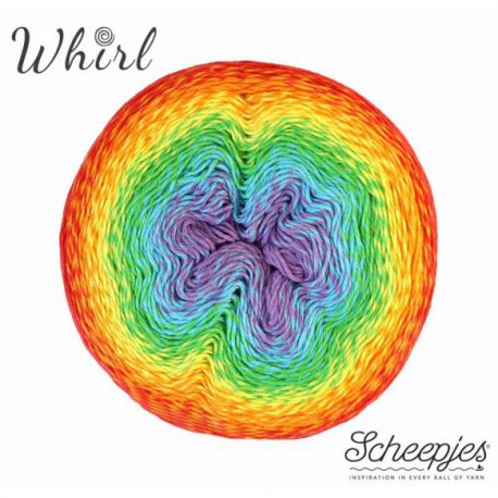 Whirl Scheepjeswol Rood Groen Geel 759 Jumpin Jelly