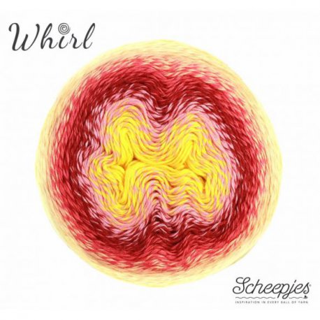 Whirl Scheepjeswol Rood geel Roze 763 Fruity 'o' Tutty