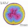 Whirl Scheepjeswol Blauw geel Roze 765 Lemon Cassis Cream