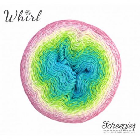 Whirl Scheepjeswol Groen Blauw Roze 768 Sherbet Rainbow