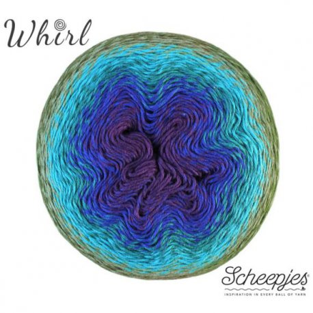 Whirl Scheepjeswol Groen Blauw Paars 769 Blackberry Mint Chip