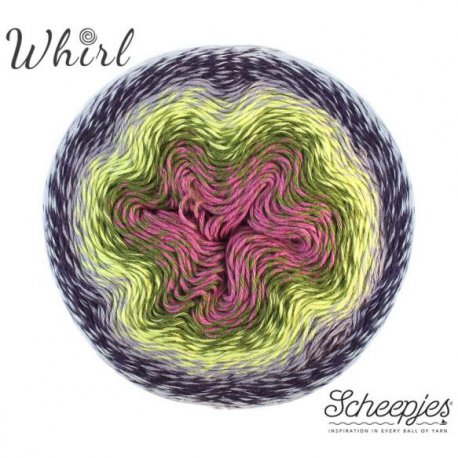 Whirl Scheepjeswol Groen Roze Grijs 770 Black Forest Zinger