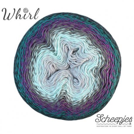 Whirl Scheepjeswol Groen Blauw Paars 773 Blackcurrant Squeeze Me
