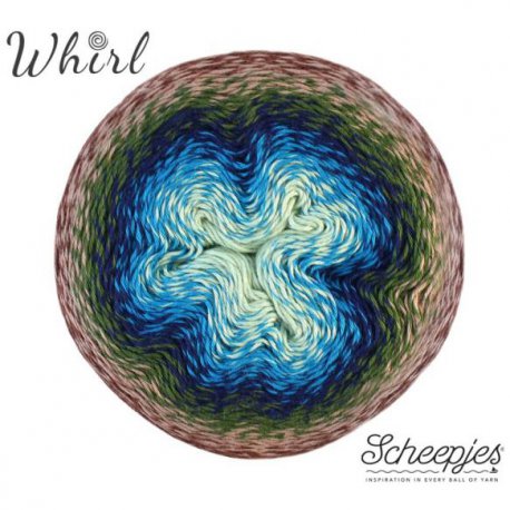 Whirl Scheepjeswol Groen Blauw Bruin 774 Salted Caramel Matcha