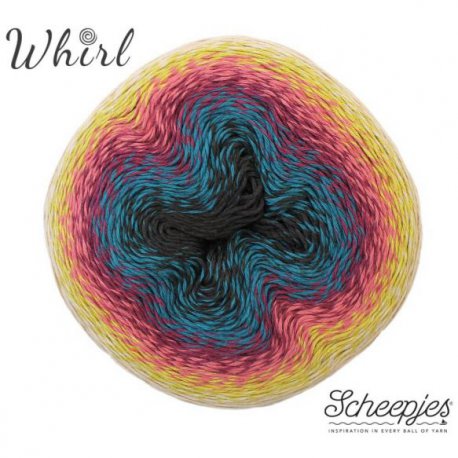 Whirl Scheepjeswol Blauw Geel Roze 779 Passion Fruit Melt