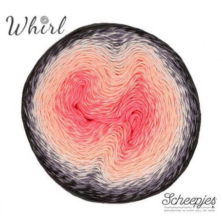 Whirl Scheepjeswol Roze Zwart Oranje 784 Watermelon Hell Raiser