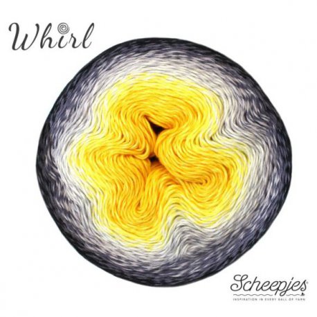 Whirl Scheepjeswol Geel Zwart Grijs 787 Dandelion Munchies