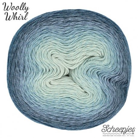 Woolly Whirl Scheepjeswol  Blauw Grijs 477 Bubble Gum Centre