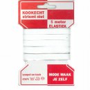 10x 5 mtr Rode kaart elastiek 10 mm - 5meter in wit of zwart
