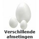 Styropor Eieren 4.5 tot en met 12 cm