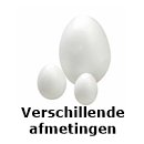 Styropor Eieren 4.5 tot en met 12 cm