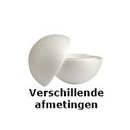 1/2 bal Styropor ballen 2-delig Verschillende afmetingen