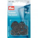 5x6 stuks Prym Aannaaidrukknoop kunststof rond 15.00mm zwart