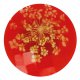 Knoop bloem maat 40 - 25.00mm Rood Geel 722