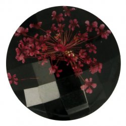 Knoop bloem maat 54 - 33.75mm Rood Zwart 000