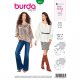Burda 6227 Tops van katoen, linnen of crepe