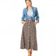 Burda 6252 Rokken van Katoen, dunne jeans, Viscose of ribcord