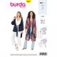 Burda 6344 Kimono van viscose, crepe, batist en zijde