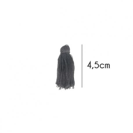 Kwastjes mat 4,5cm lang  79725 donkergrijs