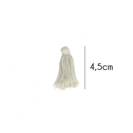 Kwastjes mat 4,5cm lang  79719 lichtgrijs