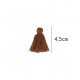Kwastjes mat 4,5cm lang  79730 bruin 932