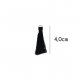 Kwastje glans met ring 4,0cm lang  79732 zwart 000
