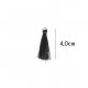 Kwastje glans met ring 4,0cm lang  79746 grijs 002