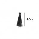 Kwastje glans met ring 4,0cm lang  79746 grijs 002
