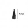 Kwastje glans met ring 4,0cm lang  79746 grijs 002