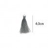 Kwastje glans met ring 4,0cm lang  79740 lichtgrijs 016