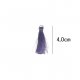 Kwastje glans met ring 4,0cm lang  79743 paars 187