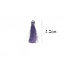 Kwastje glans met ring 4,0cm lang  79743 paars 187
