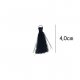 Kwastje glans met ring 4,0cm lang  79742 donkerblauw 210