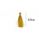 Kwastje glans met ring 4,0cm lang  79739 oker 645