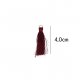 Kwastje glans met ring 4,0cm lang  79735 Bordeaux 750