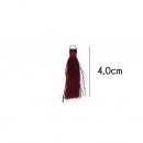 Kwastje glans met ring 4,0cm lang  79735 Bordeaux 750