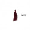 Kwastje glans met ring 4,0cm lang  79735 Bordeaux 750