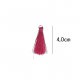 Kwastje glans met ring 4,0cm lang 79745 Roze 786