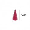 Kwastje glans met ring 4,0cm lang 79745 Roze 786