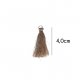Kwastje glans met ring 4,0cm lang  79734 beige 886