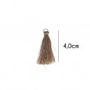 Kwastje glans met ring 4,0cm lang  79734 beige 886